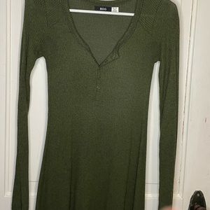 BDG Brand Slim Green long Sleeved Dress